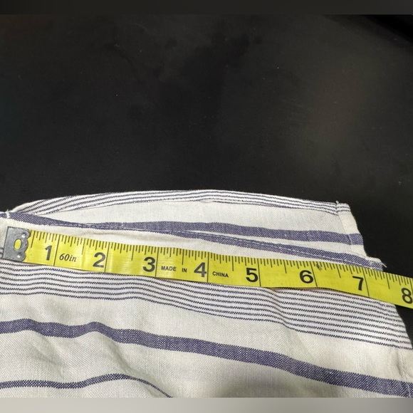NWT LOFT Navy and White Striped Linen Dress Womens Size 8 - Picture 10 of 10